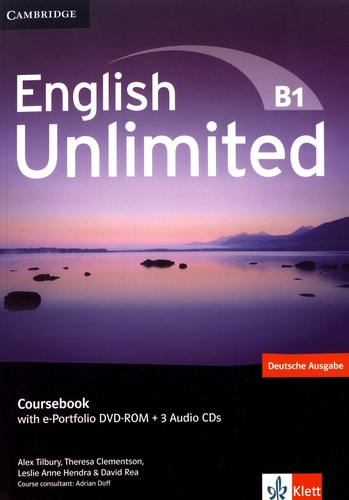 English Unlimited B1 Pre-intermediate. Coursebook with e-Portfolio  avec 1 DVD + 3 CD audio