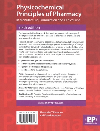 Physicochemical Principles of Pharmacy. In Manufacture, Formulation and Clinical Use 6th edition