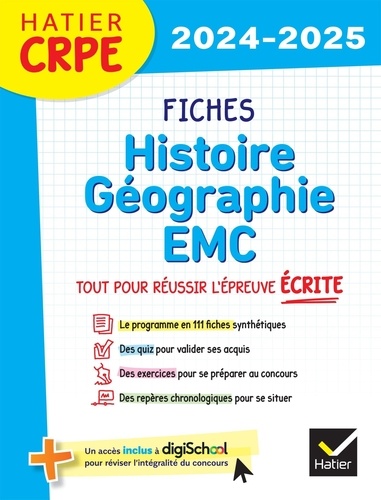 Fiches Histoire Géographie EMC  Edition 2024-2025