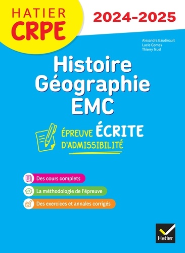 Histoire-Géographie-EMC- CRPE 2024-2025 - Epreuve écrite d'admissibilité