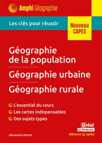 Géographie de la population, géographie urbaine, géographie rurale
