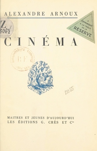 Cinéma. Lithographies d'André Foy