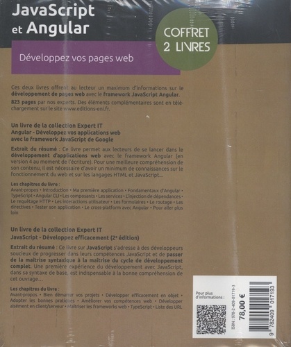JavaScript et Angular. Développez vos pages web, 2 volumes 2e édition