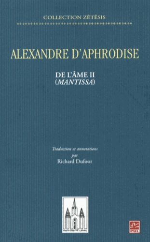  Alexandre d'Aphrodise - De l'âme II (Mantissa).