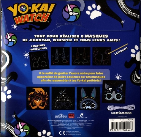 Mes masques à gratter Yo-kai watch