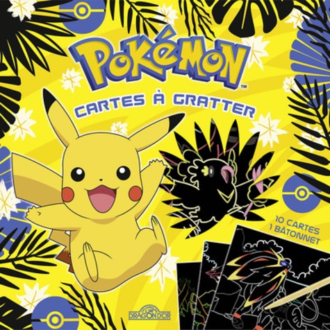 Alexandre Debrot - Pokémon Cartes à gratter Pikachu - Avec 10 cartes, 1 bâtonnet.