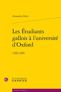 Les Etudiants gallois à l'université d'Oxford