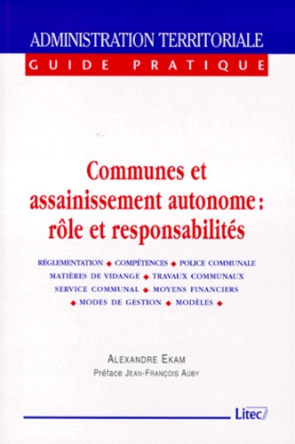 Communes Et Assainissement Autonome. Role Et Responsabilites