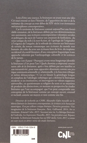 L'idée de littérature. De l'art pour l'art aux écritures d'intervention