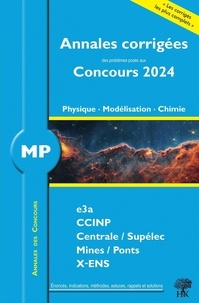 Alexandre Hérault et Sébastien Desreux - Annales des Concours 2024 – MP Physique, Modélisation et Chimie - concours e3a CCINP Mines Centrale Polytechnique.