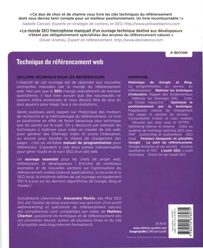 Techniques de référencement web. Audit et suivi SEO 3e édition