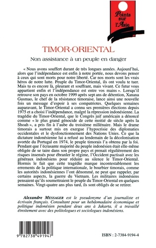 Timor-Oriental.. Non-assistance à un peuple en danger