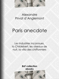 Alexandre Privat d'Anglemont - Paris anecdote - Les industries inconnues, la Childebert, les oiseaux de nuit, la villa des chiffonniers.