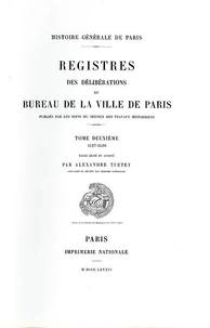 Registre des délibérations du bureau de la Ville de Paris