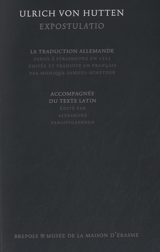 Alexandre Vanautgaerden - Expostulatio - La traduction allemande accompagnée du texte latin.