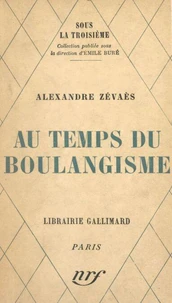 Au temps du Boulangisme
