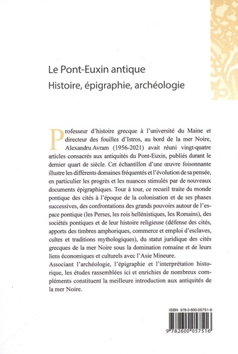 Le Pont-Euxin antique. Histoire, épigraphie, archéologie