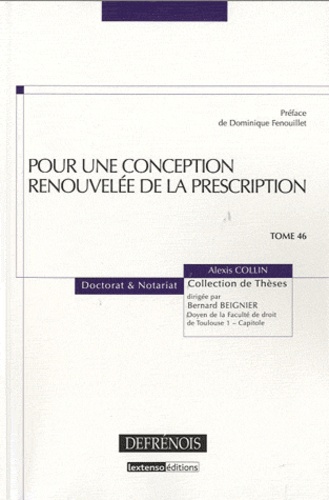Alexis Collin - Pour une conception renouvelée de la prescription.