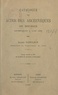 Alfred Gandilhon - Catalogue des actes des archevêques de Bourges antérieurs à l'an 1200.