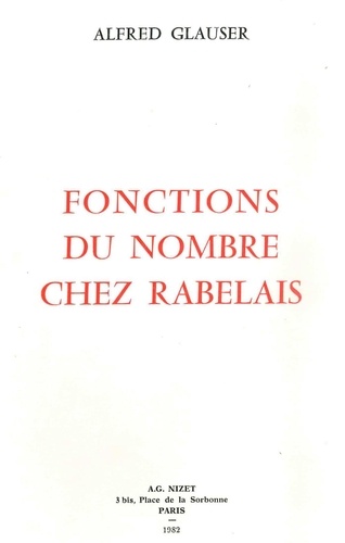 Alfred Glauser - Fonctions du nombre chez Rabelais.