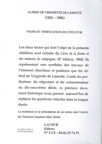 Vignes et vinification en Côte d'Or