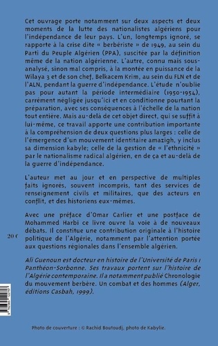 La question kabyle dans le nationalisme algérien 1949-1962. Comment la crise de 1949 est devenue la crise "berbériste"