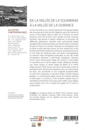 De la vallée de la Soummam à la vallée de la Durance. Un siècle d'émigration et d'immigration kabyles (1915-2015)