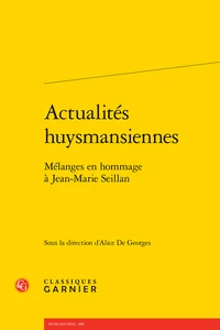 Actualités huysmansiennes