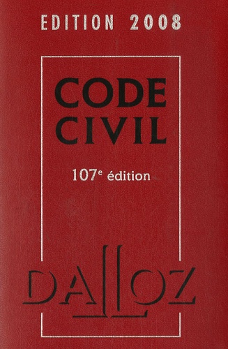 Alice Tisserand-Martin et Georges Wiederkehr - Droit civil 2008 - Coffret 2 volumes : Code civil 2008, Lexique des termes juridiques. 1 Cédérom