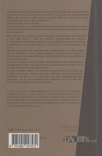 C'est à moi que tu parles ?. La méta-communication au coeur du processus de médiation