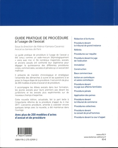 Guide Pratique De Procedure A L Usage De L Avocat Alienor Kamara Cavarroc Livres Furet Du Nord