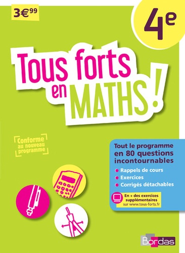 Aliette Cazes et Jean-Luc Romet - Tous forts en Maths ! 4e.