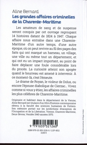 Les grandes affaires criminelles de la Charente-Maritime