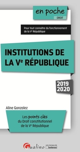 Institutions de la Ve République  Edition 2019-2020