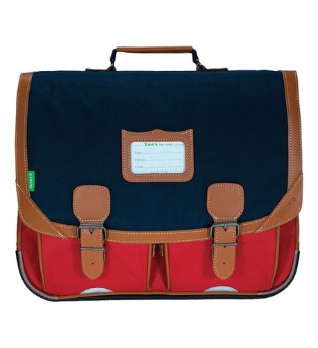 Cartable Trolley Tann's Arthur 38cm - Bleu/Rouge - Éco-responsable - Pour CE1/CE2