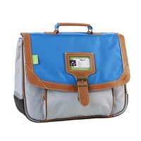 Cartable Tann's Iconic gris et bleu - 35cm