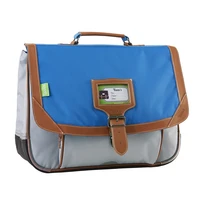 Cartable Tann's Iconic gris et bleu - 38cm
