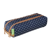 Trousse fourre-tout double Tann's bleue à pois