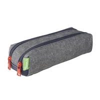 Trousse fourre-tout double Tann's Chiné bleue et rouge