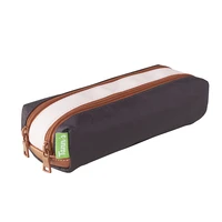 Trousse fourre-tout double Tann's Iconic rose pastel et encre