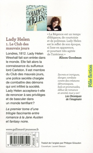 Lady Helen Tome 1 Le Club des Mauvais Jours