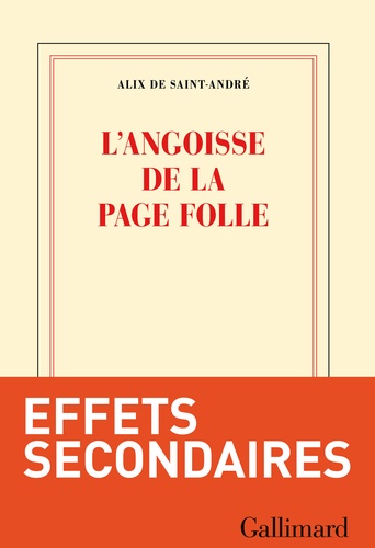 L'angoisse de la page folle