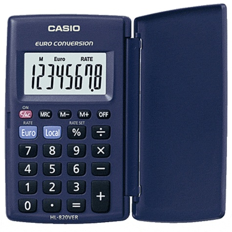 ALKOR - Calculatrice de poche Casio 8 chiffres HL820VER