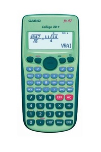 ALKOR - Calculatrice Scientifique Casio FX 92 Collège 2D+