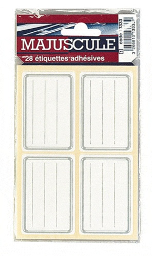 ALKOR - Etiquettes scolaires classiques adhésives 36x56 mm - Paquet de 28 étiquettes