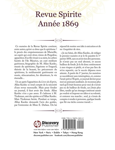 Revue Spirite (Année 1869). qu'est-ce que le spiritisme ? le procès des empoisonneuses de Marseille, un esprit qui croit rêver,