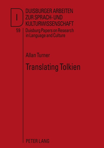 Allan Turner - Translating Tolkien - Philological Elements in The Lord of the Rings".