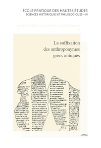 La suffixation des anthroponymes grecs antiques (SAGA)