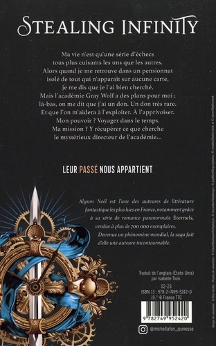 Stealing infinity Tome 1 Leur passé nous appartient