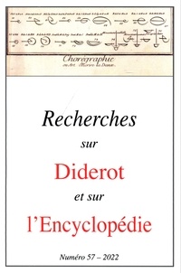  Société Diderot - Recherches sur Diderot et sur l'Encyclopédie N° 57/2022 : Questions d'Esthétique.